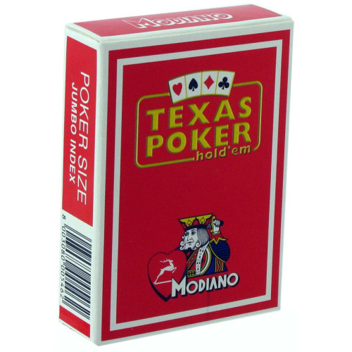 Τράπουλα Modiano Texas Poker Jumbo Κόκκινη