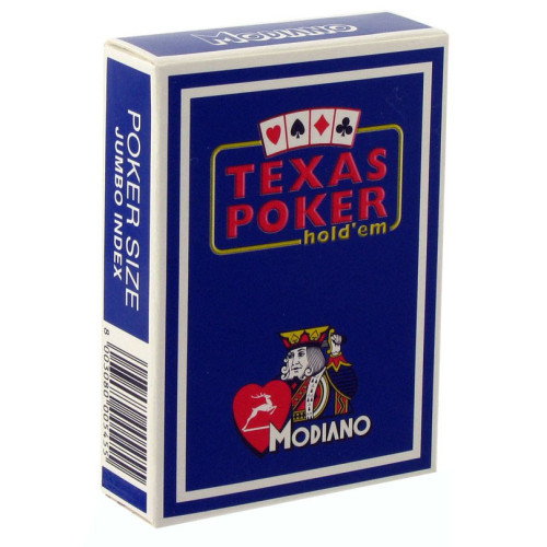 Τράπουλα Modiano Texas Poker Jumbo Μπλε