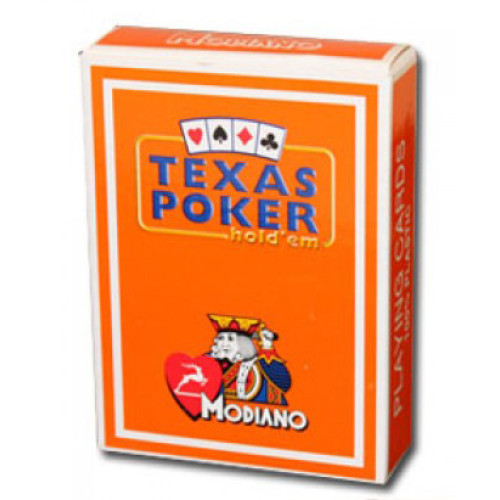 Τράπουλα Modiano Texas Poker Jumbo Πορτοκαλί