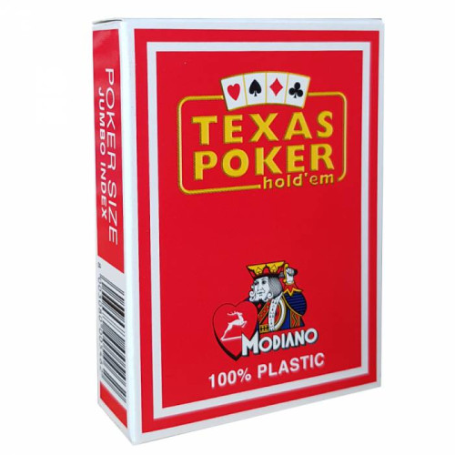 14 Τράπουλες Modiano Texas Poker Jumbo Κόκκινη