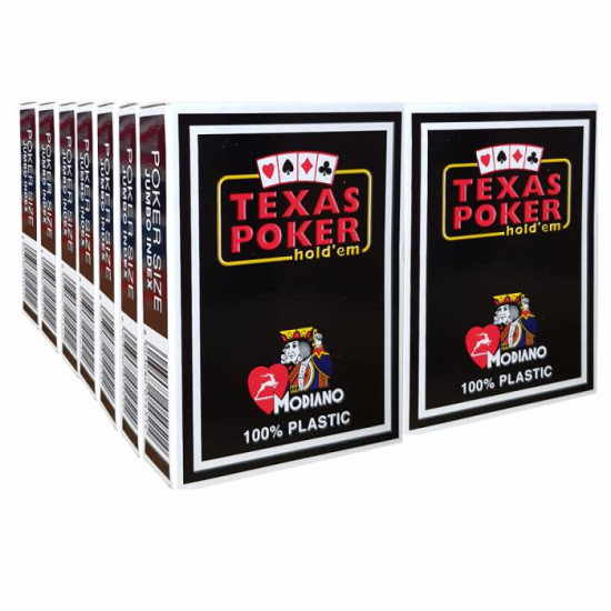 14 Τράπουλες Modiano Texas Poker Jumbo Μαύρη
