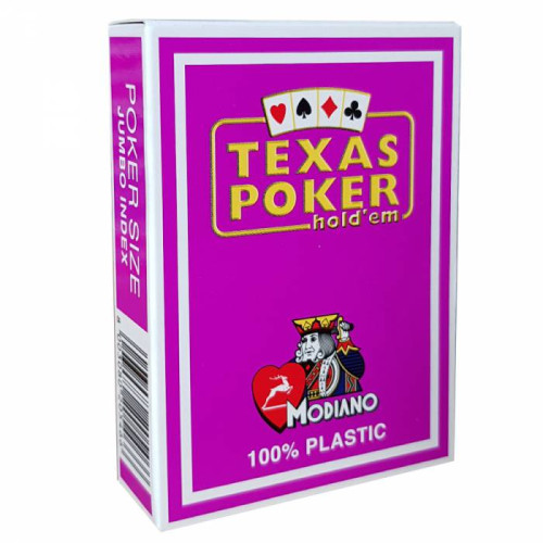 14 Τράπουλες Modiano Texas Poker Jumbo Μοβ