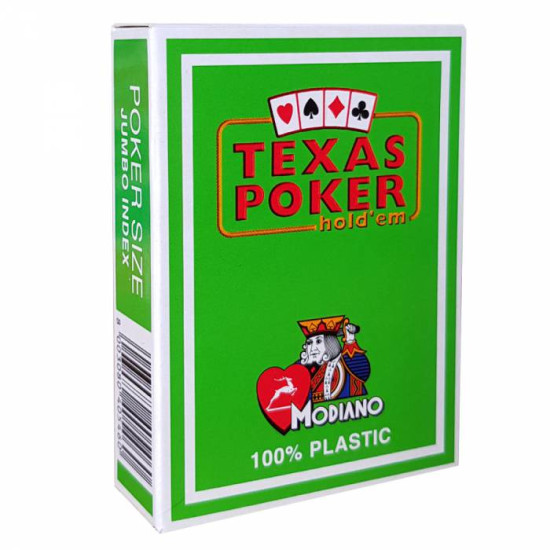 14 Τράπουλες Modiano Texas Poker Jumbo Πράσινη
