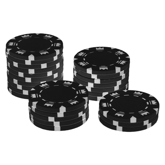 25 Μαύρες Μάρκες Πόκερ Crowns