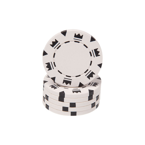 25 Λευκές Μάρκες Πόκερ Crowns