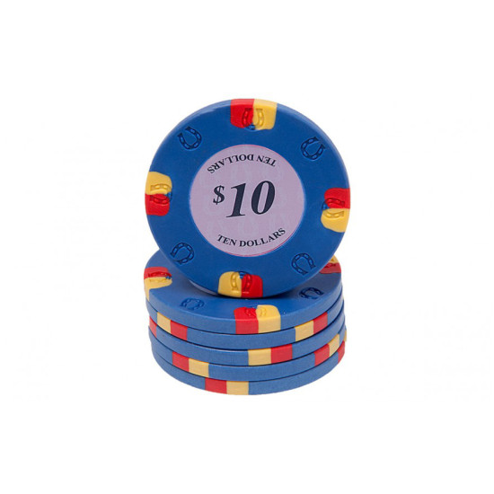25 Μπλε ($10) Μάρκες Πόκερ Horseshoe