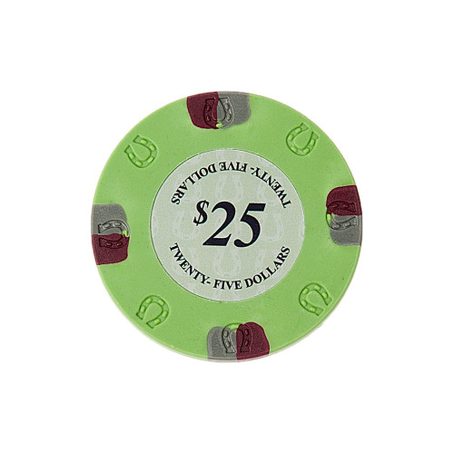 25 Πράσινες ($25) Μάρκες Πόκερ Horseshoe