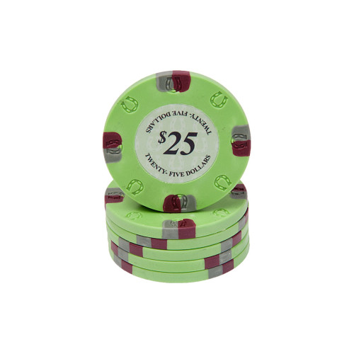 25 Πράσινες ($25) Μάρκες Πόκερ Horseshoe