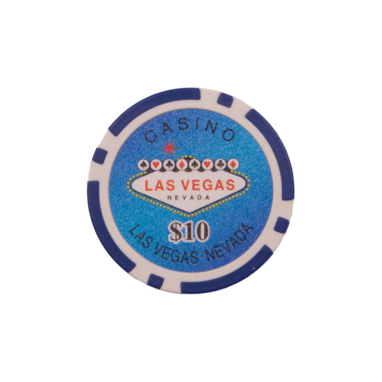 25 Μπλε ($10) Μάρκες Πόκερ Las Vegas