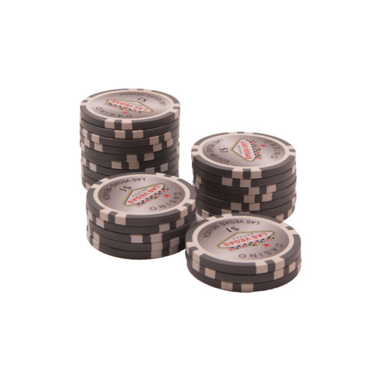 25 Γκρί ($1) Μάρκες Πόκερ Las Vegas