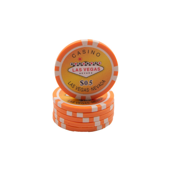 25 Πορτοκαλί ($0.50) Μάρκες Πόκερ Las Vegas