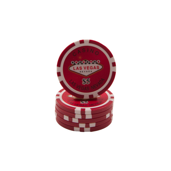 25 Κόκκινες ($5) Μάρκες Πόκερ Las Vegas