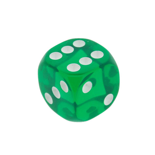 Ζάρι 18mm Διαφανές Πράσινο
